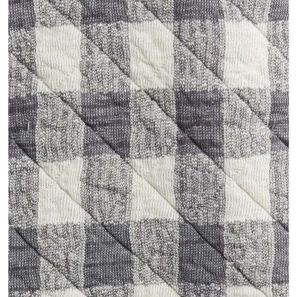 Marine Layer Snap Placket Quilted Pullover Jacket Sweatshirt Check Henley Polo M - Picture 10 of 11